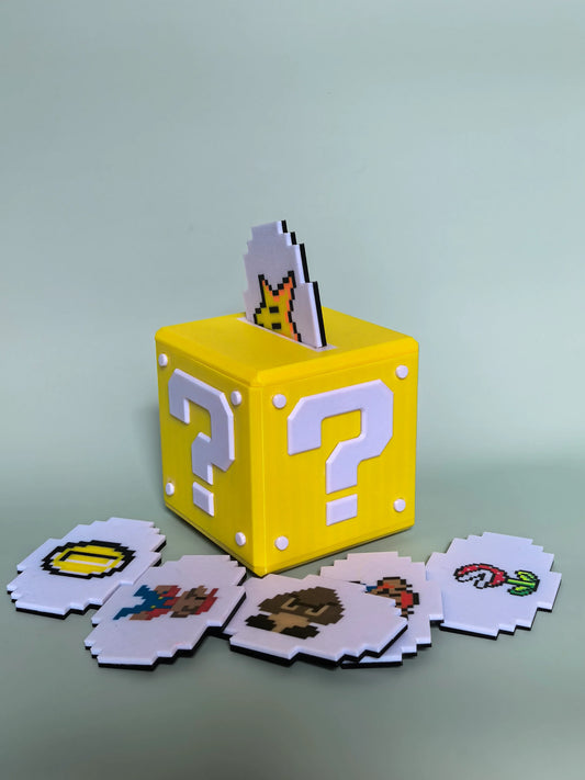 A retro Super Mario jukebox blending vintage vinyl aesthetics with iconic 8-bit Mario visuals — pixel-perfect NFC audio designed for the modern retro gamer.