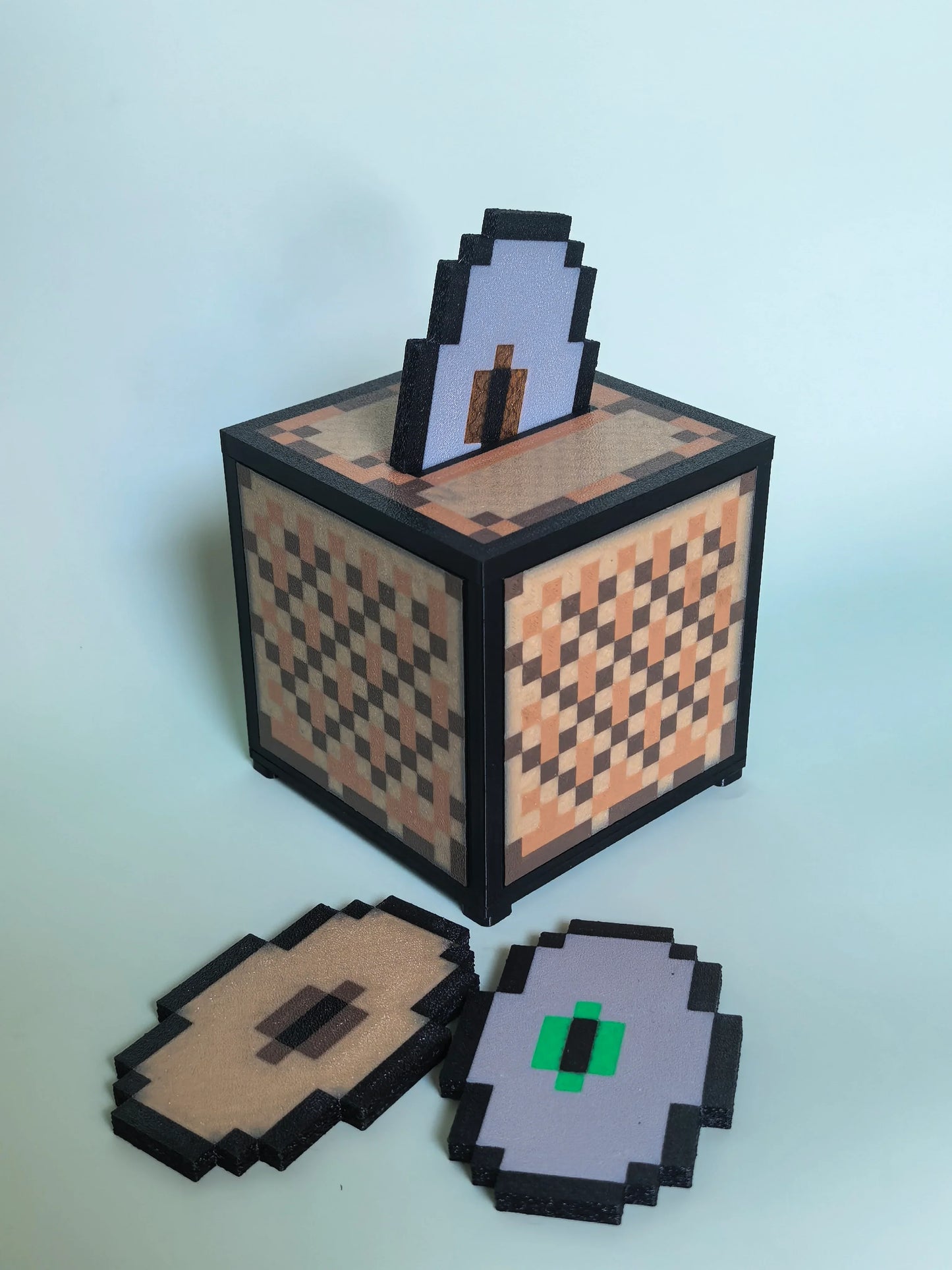 A tribute to Minecraft's iconic in-game Jukebox — this pixel-perfect NFC device lets you play Music Discs in real life, blending the legendary sandbox aesthetic with cutting-edge NFC audio technology.